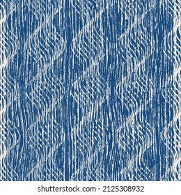 Abstract seamless pattern in blue and gray. Vector shibori spotty seamless print. Organic hipster watercolor background. Tie dye tile. Geometric japanese pattern. Hand drawn random linear design