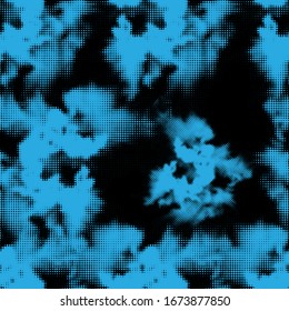Abstract seamless pattern and blue grunge texture black background