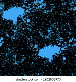 Abstract seamless pattern with blue grunge texture.