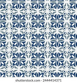 Abstraktes nahtloses Muster. Blaue Ornamente.