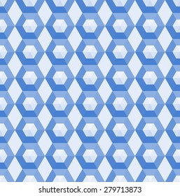 Abstract seamless pattern in blue and white