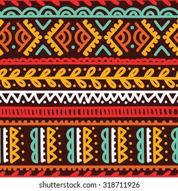 abstract seamless pattern in boho style, vector illustration