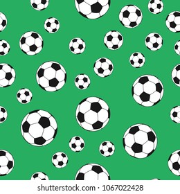 Abstract seamless pattern for boys. Football pattern