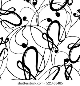 Abstract seamless pattern for boys, girls, sport, fashion clothes. Silhouette repeated backdrop with chaotic design, spray paint. Grunge urban background. teenagers wallpaper in black and white colors