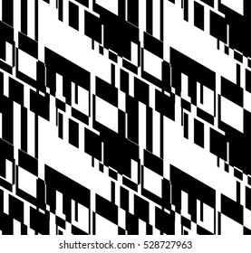 Abstract seamless pattern for boys, girls, sport, fashion clothes. Chaotic repeated backdrop with lines. Geometric background. teenagers wallpaper in black and white colors. Original creative design