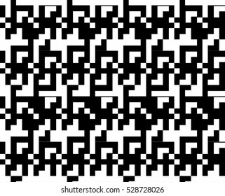 Abstract seamless pattern for boys, girls, sport, fashion clothes. Chaotic repeated backdrop with lines. Geometric background. teenagers wallpaper in black and white colors. Original creative design