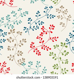 Abstract seamless pattern with branches