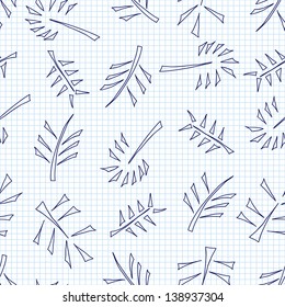 Abstract seamless pattern with branches