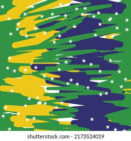Abstract seamless pattern in Brazilian color