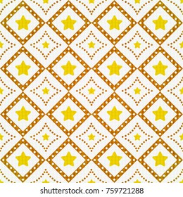Abstract seamless pattern with bright colorful stars