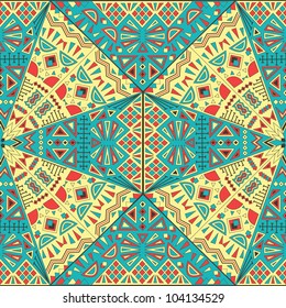 Abstract seamless pattern in bright colors