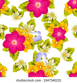 abstract seamless pattern of bright colors. For your fabric design, greeting, invitation, web pages. For wedding birthday party celebration. Vector illustration