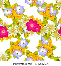 abstract seamless pattern of bright colors. For your fabric design, greeting, invitation, web pages. For wedding birthday party celebration. Vector illustration