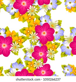 abstract seamless pattern of bright colors. For your fabric design, greeting, invitation, web pages. For wedding birthday party celebration. Vector illustration