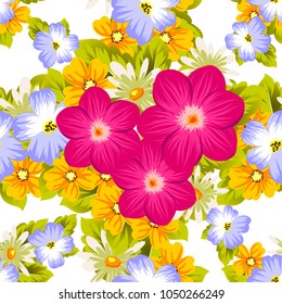 abstract seamless pattern of bright colors. For your fabric design, greeting, invitation, web pages. For wedding birthday party celebration. Vector illustration