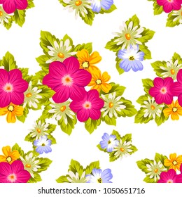 abstract seamless pattern of bright colors. For your fabric design, greeting, invitation, web pages. For wedding birthday party celebration. Vector illustration