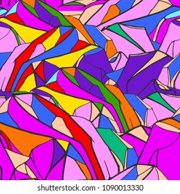Abstract seamless pattern. Bright geometric design.