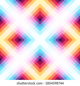 Abstract seamless pattern. Bright neon colors of the spectrum. Smooth transition of colors. Stock vector illustration.