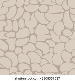 Abstract seamless pattern of brown color. Light brown pattern in the form of paving stones. Stone pattern for printing and packaging.Vector