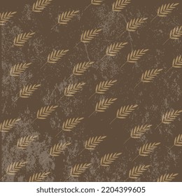 Resumen de patrón sin foco con hoja marrón y fondo de poda