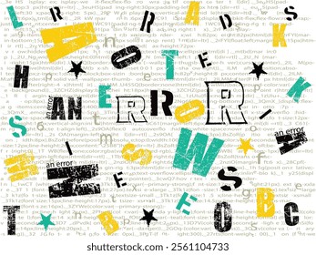 Abstract seamless pattern Brush Stroke , Seamless hand writing, graffiti letters seamless pattern, ink letters print distress background, urban letters hand drawing  textile texture. eps8