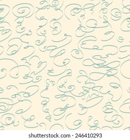 Abstract seamless pattern, brush strokes. Vector illustration.