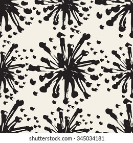 Abstract seamless pattern with brush strokes, design element. Floral texture. Can be used for invitations, greeting cards, scrapbooking, print, gift wrap, manufacturing. Grunge background