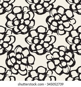 Abstract seamless pattern with brush strokes, design element. Floral texture. Can be used for invitations, greeting cards, scrapbooking, print, gift wrap, manufacturing. Grunge background