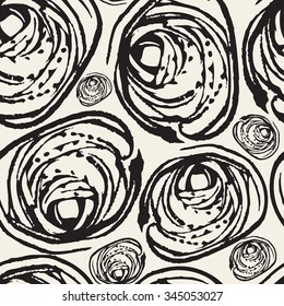 Abstract seamless pattern with brush strokes, design element. Roses texture. Can be used for invitations, greeting cards, scrapbooking, print, gift wrap, manufacturing. Grunge background