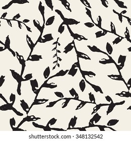 Abstract seamless pattern with brush strokes, design element. Leaf texture. Can be used for invitations, greeting cards, scrapbooking, print, gift wrap, manufacturing. Grunge background