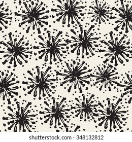 Abstract seamless pattern with brush strokes, design element. Floral texture. Can be used for invitations, greeting cards, scrapbooking, print, gift wrap, manufacturing. Grunge background