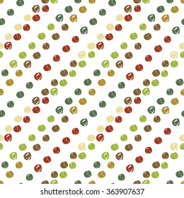 Abstract seamless pattern with brush strokes dots, design element. Can be used for invitations, greeting cards, scrapbooking, print, gift wrap, manufacturing. Grunge background