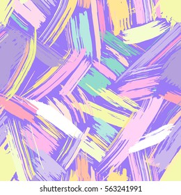 Abstract seamless pattern with brush strokes . Background for printing brochure, poster, party, summer print, vintage textile design, sport wear. Pastel colors.

