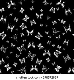 Abstract seamless pattern with Butterflies