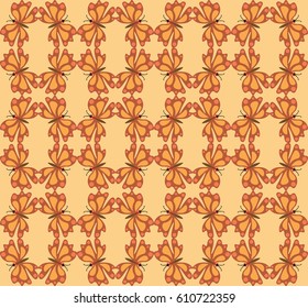Abstract seamless pattern with butterflies 