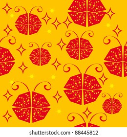 abstract seamless pattern with butterflies