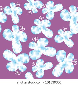 abstract seamless pattern with butterflies. Background