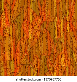 Abstract seamless pattern with cactus.