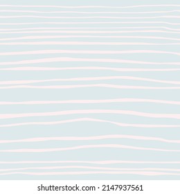 Abstract seamless pattern with calm water surface. Hand drawn vector illustration. Flat color design, easy to recolor.