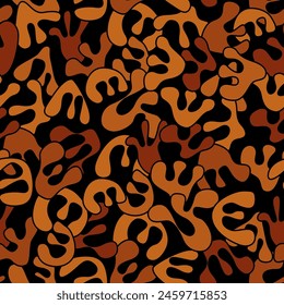 Abstract seamless pattern with camouflage - hand drawn vector illustration.