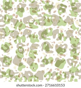 Padrão sem emenda abstrato com camuflagem - ilustração vetorial desenhada à mão.