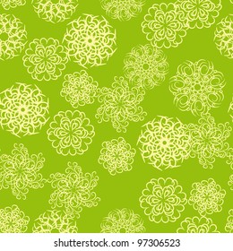 abstract seamless pattern with cartoon flowers