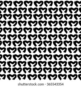 Abstract seamless pattern. Casual polka dot wallpaper design element.Monochrome hand drawn texture