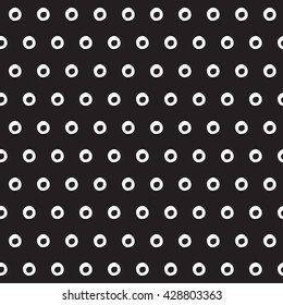 Abstract seamless pattern. Casual polka dot wallpaper design element. Monochrome hand drawn polka dot pattern. Circle textile.
