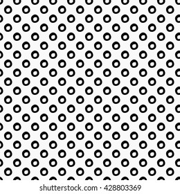 Abstract seamless pattern. Casual polka dot wallpaper. Design element. Monochrome hand drawn polka dot pattern. Fabric pattern.