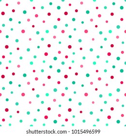 Abstract seamless pattern with chaotic  circles. Geometry pattern for fabric. Textile background. Vector graphic vibrant designs.