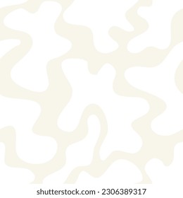 Resumen de un patrón sin fisuras con formas orgánicas abstractas de flujo caótico en estilo retro. Puntos y manchas artístico elegante fondo ornamental interminable