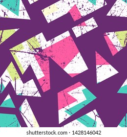 Abstract seamless pattern with chaotic grunge elements.