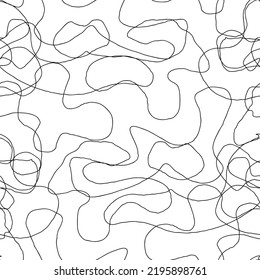 Abstract seamless pattern of chaotic lines