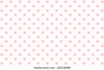 abstract seamless pattern of cherry blossoms or pink flower on white color background